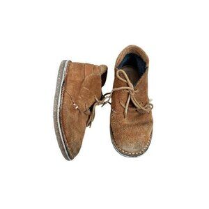 Zara Brown Suede Lace-Up Desert Boots Size 25